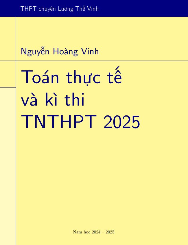 tổng hợp bài toán thực tế ôn tập kì thi tốt nghiệp thpt năm 2025 môn toán
